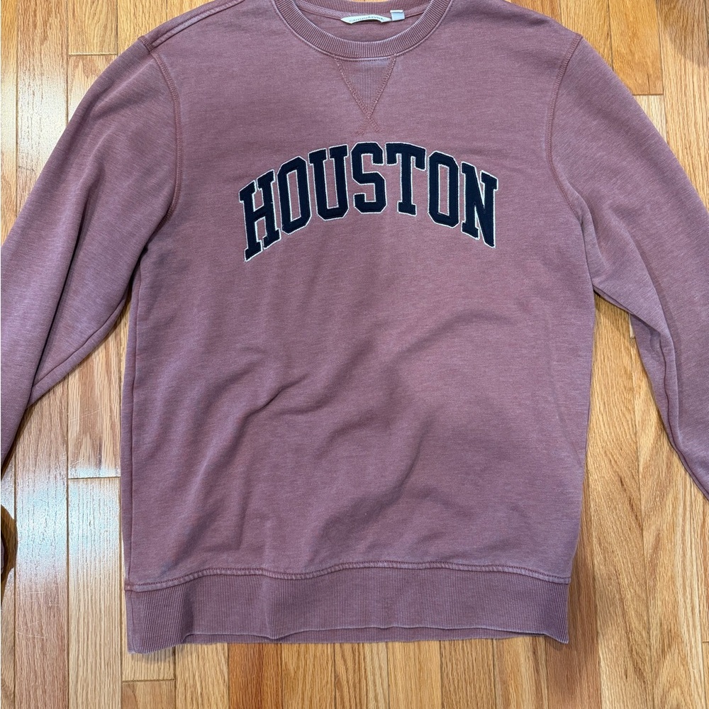 Houston Applique Crewneck Sweatshirt - Dusty Mauve